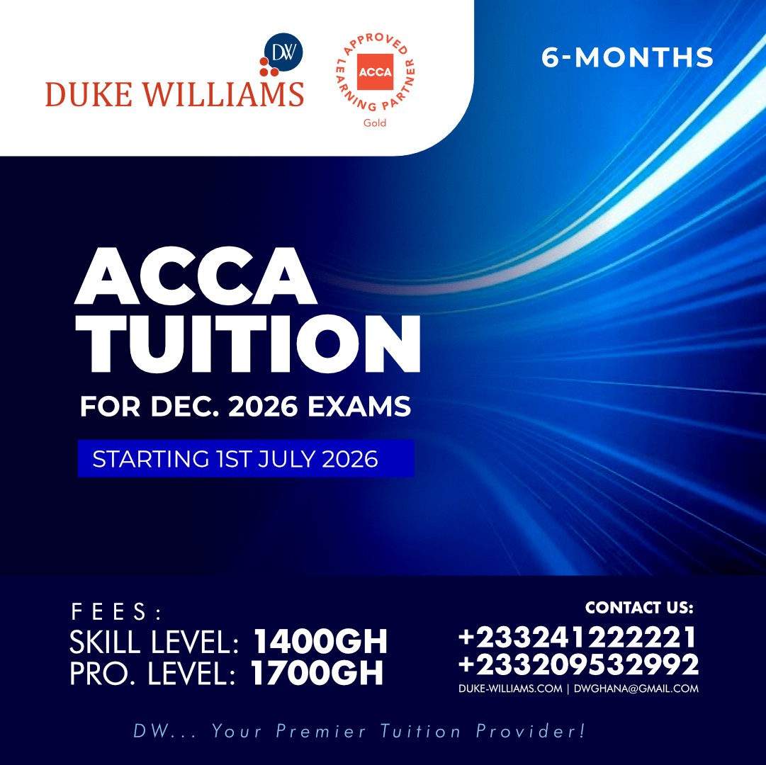 ACCA December 2026 Tuition flyer